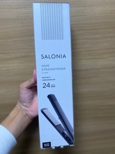 サロニア　ストレートヘアアイロン　SL-004S ブラック