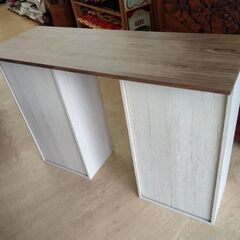 極上美品 カラーボックス カウンター 本棚 テーブルの画像