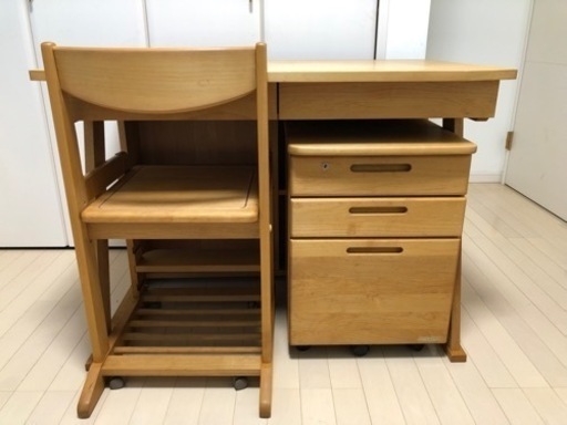 お取引中】天然木学習机