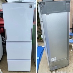 2021年製? シャープ ガラストップ3ドア冷蔵庫シャープ 350L SJ-GW35G-W