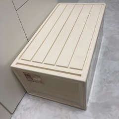 衣装ケース 収納ケース アイボリー 幅40×奥行74×高30