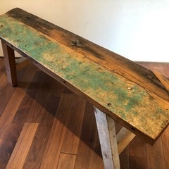 船の端材を使ったベンチ