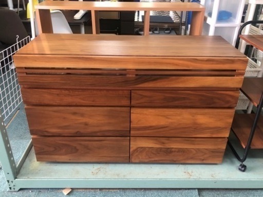 【リサイクルサービス八光　田上店　配達・設置OK】ダークブラウン　収納付きテレビボード　50型まで対応