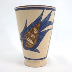 沖縄 壺屋焼　魚紋 コップ　３個セット [3662]の画像