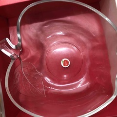 SOGA GLASS ? PAIN サラダボウル　大皿　曽我ガラス　リンゴ　昭和レトロの画像