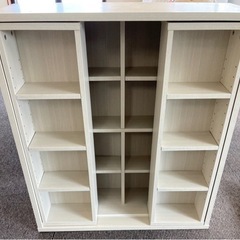【中古品】ニトリ　スライド書棚　テイル　本棚　CDラック