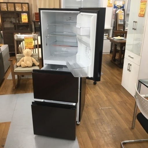 S352 ハイセンス 冷蔵庫 幅55cm 282L ダークブラウン HR-G2801BR 3ドア 右開き 真ん中野菜室 自動霜取り ガ