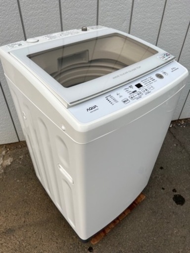 ■アクア 2020年製 8.0kg 洗濯機 AQW-GV80H■AQUA 3Dパワフル洗浄 ファミリー向け縦型洗濯機