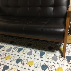 革製二人掛けソファー(9月末に取りに来れる方限定)