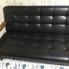 革製二人掛けソファー(9月末に取りに来れる方限定)の画像