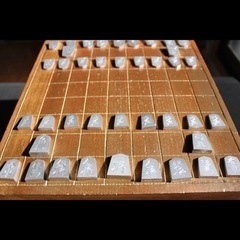 金属製将棋駒　AS-1 ヘアライン加工品　アルミ合金製　41駒の画像