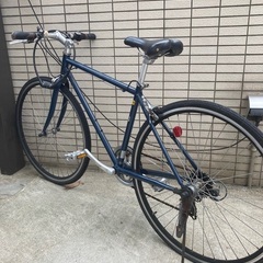 後輪パンク　クロスバイク