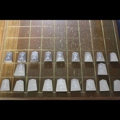 金属製将棋駒　AS-2 アルミ製　ポリッシュ加工　41駒の画像