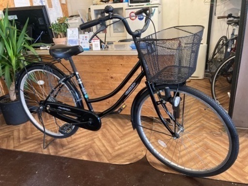 【タイヤ新品！LEDダイナモ】26インチ自転車　黒