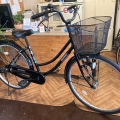 【タイヤ新品！LEDダイナモ】26インチ自転車　黒