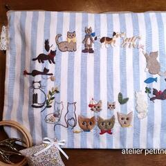 ねこ刺繍でstitchステップアップの画像