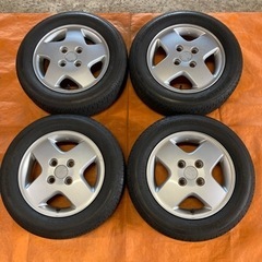 🌈155/65R13 7~9山ノーマルタイヤ&アルミセット 訳有