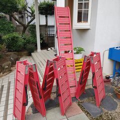 更に値下げ【アルミラダー◆折り畳みスロープ4本】オートバイ・バイ...