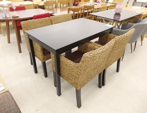 千歳市/恵庭市 イケア ダイニングセット ウォーターヒヤシンス イス4脚