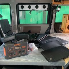 人気のエブリィバンターボ 軽キャン仕様！！ ゆるキャン 車中泊 簡易シアタールーム テレワークもOK!の画像