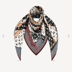 ルイヴィトン LOUIS VUITTON リバーシブル　シルク・カシミア　ショール・マフラー・ストール　新品同様　品番　M76932 正規品の画像