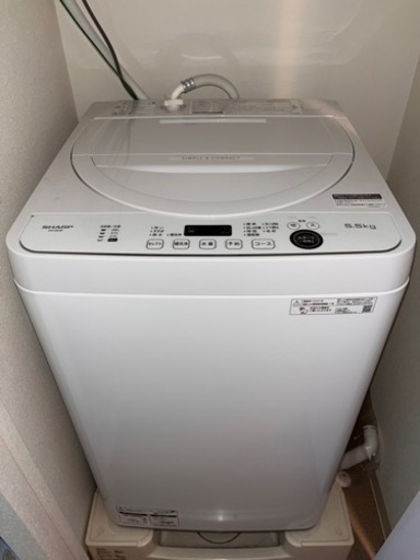 【取引終了】SHARP 洗濯機 5.5kg  ☆説明書付き☆