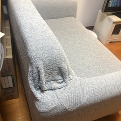 ［無料] 二人掛けソファ+ ソファカバーの画像