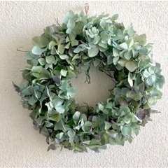 紫陽花リース　材料　写真みたいなリースを作りたい方