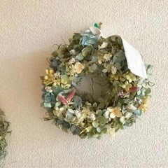 紫陽花リース　材料　写真みたいなリースを作りたい方の画像