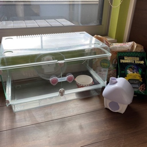 ハムスターケージ 飼育セット  ジェックス グラスハーモニー450 ゲージ　②