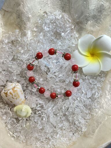 ローズクォーツ・コーラル・水晶