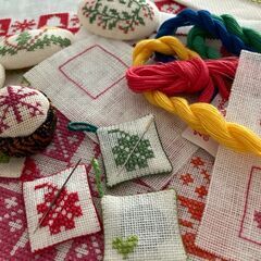 新しい教室始めます！！　【花糸を使ったクロスステッチ教室】