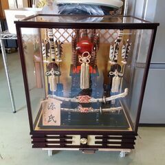 五月人形 御破魔弓飾 破魔矢 源氏 光太郎作 ガラスケース入り ...