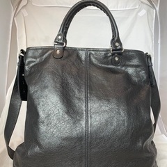 BALENCIAGA バレンシアガ　2wayハンドトートバッグ　ビジネスバック　レザー　ブラック　メンズ　ユニセックス　斜め掛け美品の画像