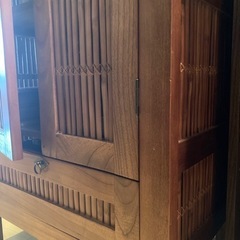 バンブー•ニヤトー無垢材アジアンシェルフ （同シリーズのタンスあり）の画像