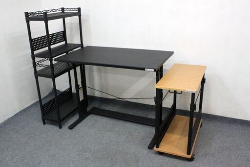 Bauhutte/バウヒュッテ 昇降式PCデスク 3点セット ゲーミングデスク BHS-600SM BHD-1000M BHD-670H 中古 店頭引取歓迎 R6431)