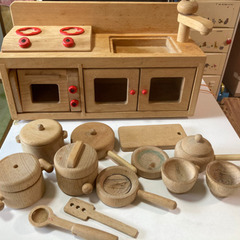 ミニキッチン　木製　キッチンセット