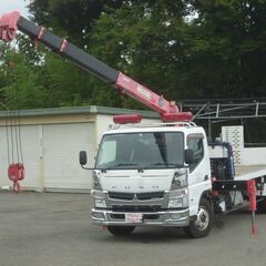 20220906成約！H24年 キャンター カスタム クレーン付き積載車 フラトップ ナビRカメラ！検5/1迄 国定駅４キロor伊勢崎駅７キロor前橋駅13キロ の画像