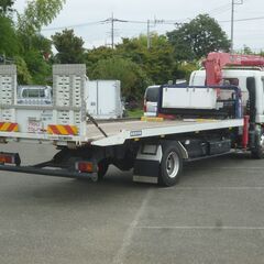 20220906成約！H24年 キャンター カスタム クレーン付き積載車 フラトップ ナビRカメラ！検5/1迄 国定駅４キロor伊勢崎駅７キロor前橋駅13キロ の画像