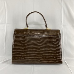 TOHPO トーポ ハンドバッグ 本革 ブラウン 金具 ゴールド 高級感の画像