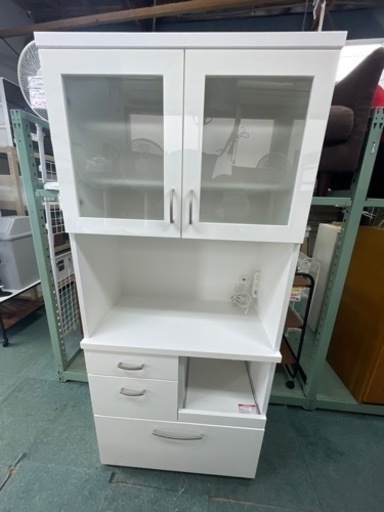 【リサイクルサービス八光　田上店　配達・設置OK】ニトリ　食器棚 キッチンボード コパン80KB WH
