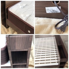 中古品◆ダブルベッド◆ベッドフレーム＋リビンズ マットレス◆ビルドⅡ【こちらは店舗です。浜村鹿野温泉ICから3分 買取本舗 宮本リサイクル 営業時間９～１９時 定休日水曜日】の画像