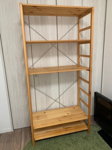 無印良品　パイン材ユニットシェルフ　86cm幅　美品