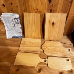 カッティングボード　手作り　檜　キャンプ　アウトドア
