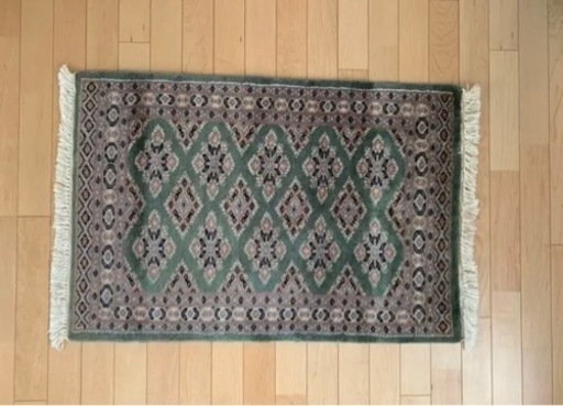 パキスタン　手織り絨毯　玄関マット　ラグ　カーペット　マット