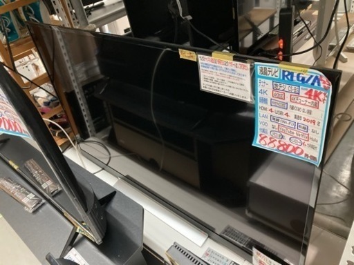 【TOSHIBA REGZA テレビ55v】2019年製　クリーニング済　配達可能　管理番号53008