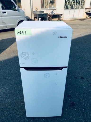✨2018年製✨2491番 Hisense✨2ドア冷凍冷蔵庫✨HR-B12A‼️