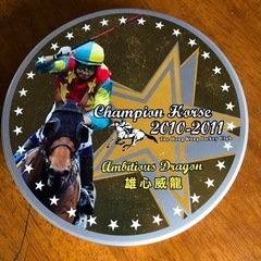 香港競馬　名馬アンビシャスドラゴン優勝記念菓子の缶