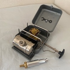 ロシア製アウトドアバーナーPT-1(新品の加圧ポンプ付き)