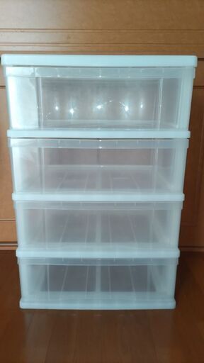 CAINZ購入　4段収納ケース(ホワイト)